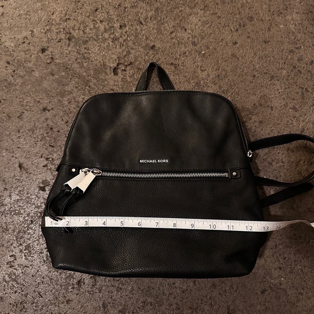 Michael Kors black leather backpack